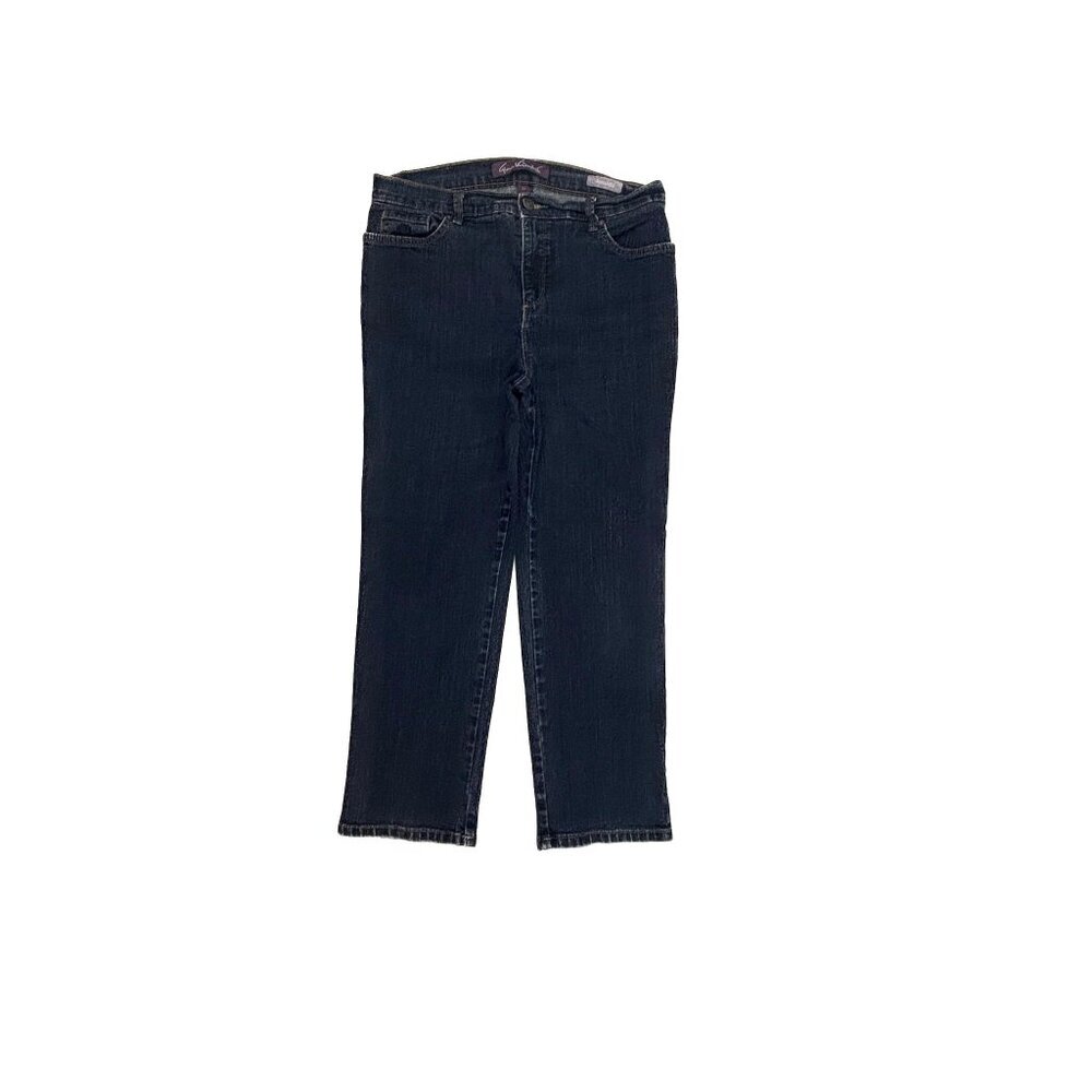 Gloria Vanderbilt Amanda Straight Leg Women's size 12P Dark Wash Blue Denim Jean